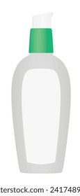 Botella de gel de plástico. ilustración vectorial