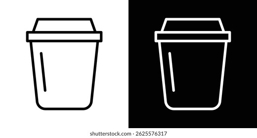 Vector de icono de vidrio de plástico para Web y App móvil. Símbolo aislado.