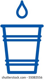 Plastic glass of water - Vector illustration