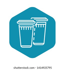 Plastic glasses icon. Outline plastic glasses vector icon for web design isolated on white background