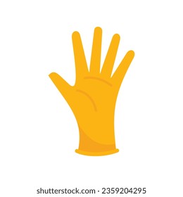 Plastic glove icon flat vector. Doctor rubber. Hand latex isolated