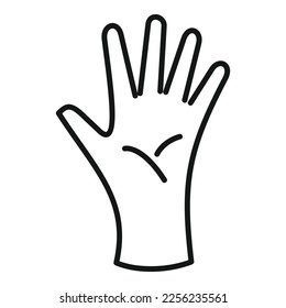 Plastic glove icon outline vector. Doctor rubber. Hand latex