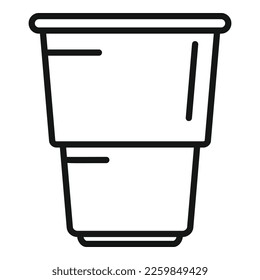 Plastic to go cup icon outline vector. Eco recycle. Ocean waste
