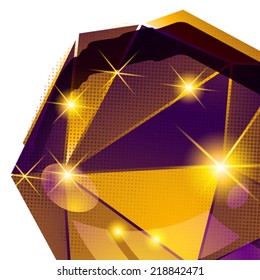 Plastic grain fond with colorful dimensional geometric template, sparkling synthetic dotted background.