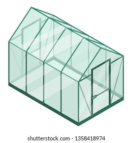 Plastic greenhouse icon. Isometric of plastic greenhouse vector icon for web design isolated on white background