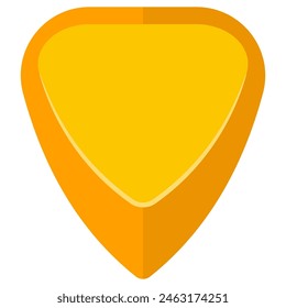 Plastic guitar pick vector cartoon illustration isolated on a white background.