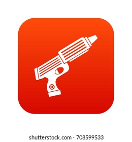 Plastic gun toy icon digital red for any design isolated on white vector illustration
