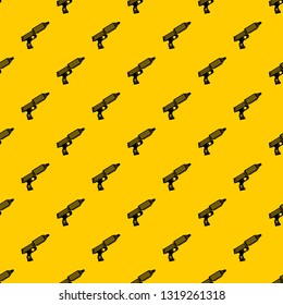 Plastic gun toy pattern seamless vector repeat geometric yellow for any design