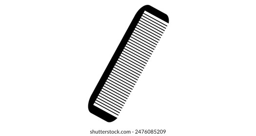 Plastic Hair Comb Flat Style Vector Illustration.	

