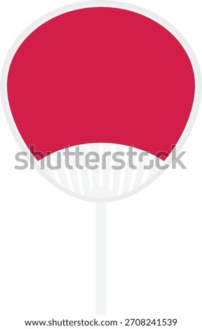Plastic Hand Fan Flat Illustration. Clean Icon Design Element on Isolated White Background
