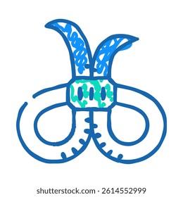 plastic handcuffs protest meeting doodle icon sketch vector. plastic handcuffs protest meeting sign. isolated symbol illustration