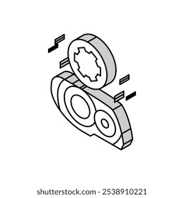 vetor de ícone isométrico de restauração de farol de plástico. sinal de restauração de farol de plástico. ilustração de símbolo isolado