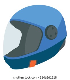 Plastic headwear along with see through lid on eyes making icon for helmet 