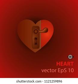 plastic heart with doors and handle