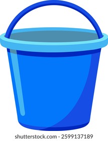 Plastic household bucket on a white background  