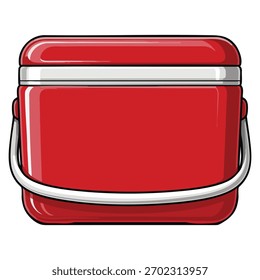 Plastic ice container illustration in vector style suitable for kitchen storage freezer cooling food preparation or household themed creative artwork