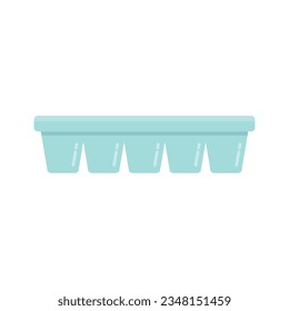 Plastic ice cube tray icon flat vector. Water container. Form maker isolated