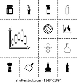 Plastic icon. collection of 13 plastic filled and outline icons such as shaving brush, bottle, soda bottle, bottle for fitness. editable plastic icons for web and mobile.