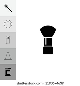 Plastic icon. collection of 6 plastic filled and outline icons such as shaving brush, protein powder, toilet brush, beach ball. editable plastic icons for web and mobile.
