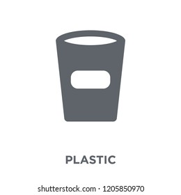 Plastic icon. Plastic design concept from Ecology collection. Simple element vector illustration on white background.