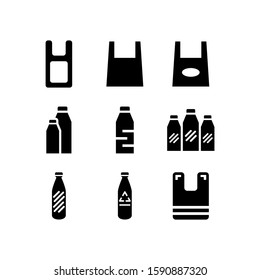 plastic icon isolated sign symbol vector illustration - Collection of high quality black style vector icons

