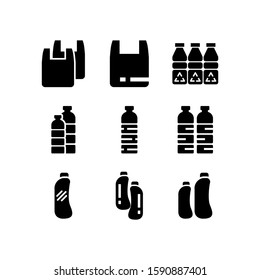 plastic icon isolated sign symbol vector illustration - Collection of high quality black style vector icons
