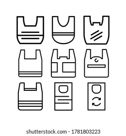 Icono de plástico o logotipo símbolo de signo aislado ilustración vectorial - Colección de iconos vectoriales de estilo negro de alta calidad

