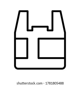 Plastiksymbol oder Logo einzeln auf Zeichen, Vektorgrafik - hochwertige Vektorsymbole in schwarzem Stil
