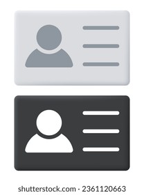 Tarjeta de identificación de plástico. Clipart vector aislado en fondo blanco.