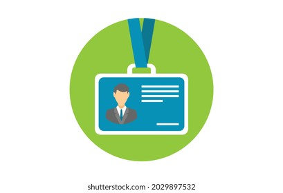 plastic ID cards, Flat style colorful vector illustration icon.