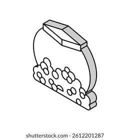 plastic industrial production isometric icon vector. plastic industrial production sign. isolated symbol illustration