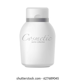Plastic jar with cosmetics