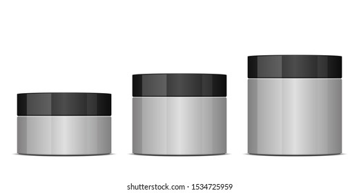 Plastic jar for cosmetics vector design illustration isolated on white background