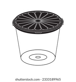 plastic jar icon vector illustration simple design