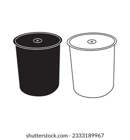 plastic jar icon vector illustration simple design