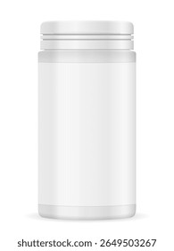 Plastic jar on a white background. Vector illustration.