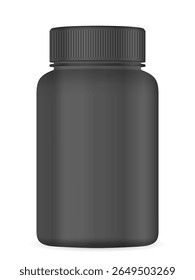 Plastic jar on a white background. Vector illustration.