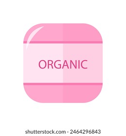 Plastic jar for organic cream vector illustration
