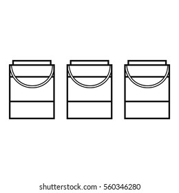 Plastic jars icon. Outline illustration of plastic jars vector icon for web