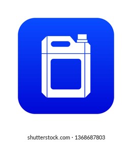 Plastic jerry can icon digital blue for any design isolated on white vector illustration