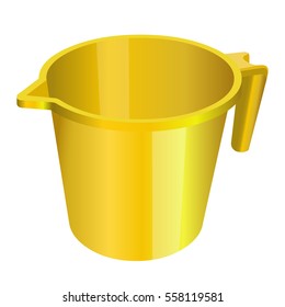 Plastic Jug Container Yellow Color Tumbler Volume Liter