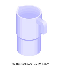 Plastic jug - hand drawn isometric vector illustration.