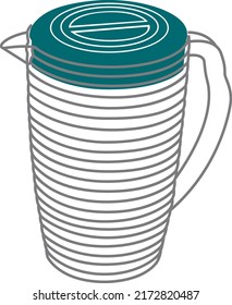 Plastic Jug With Lid Vector Design