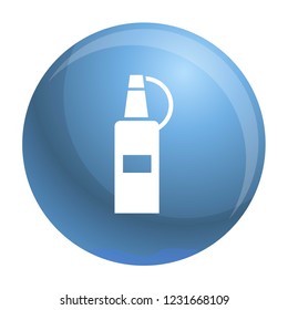 Plastic ketchup bottle icon. Simple illustration of plastic ketchup bottle vector icon for web design isolated on white background