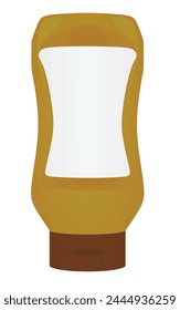 Plastic ketchup bottle, vector illustration