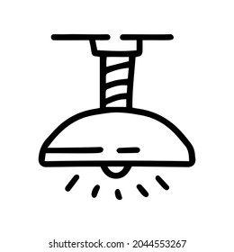 plastic lampshade line vector doodle simple icon