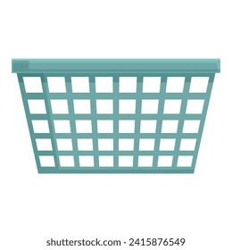 Plastic laundry basket icon cartoon vector. Cleaner machine. Water wash