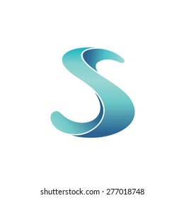 Plastic letter S logo concept