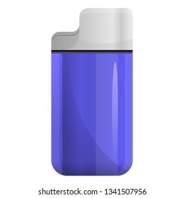 Plastic lighter icon. Cartoon of plastic lighter vector icon for web design isolated on white background