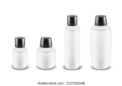 Plastic lotion bottle. Packaging for cosmetics.